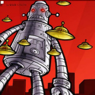 The Giant Robot Versus Mars Invaders