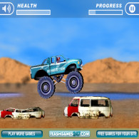 Flash game of 4 Wheel Madness - a race on jeeps it is free, without registration
