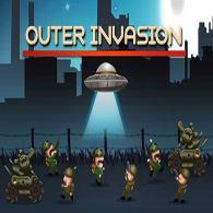Browser flash game of Outer Invasion. External invasion is free, online, without registration
