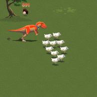 Онлайн игра Один Человек и его Динозавр (One Man and His Dinosaur)
