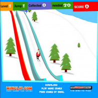 Онлайн игра Santa Ski Jump